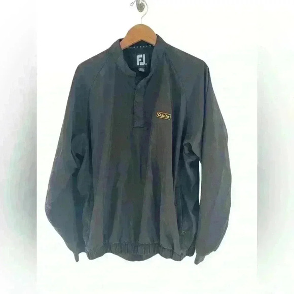 Footjoy Men’s Golf Pullover Windbreaker. Black Size Large - Picture 5 of 7